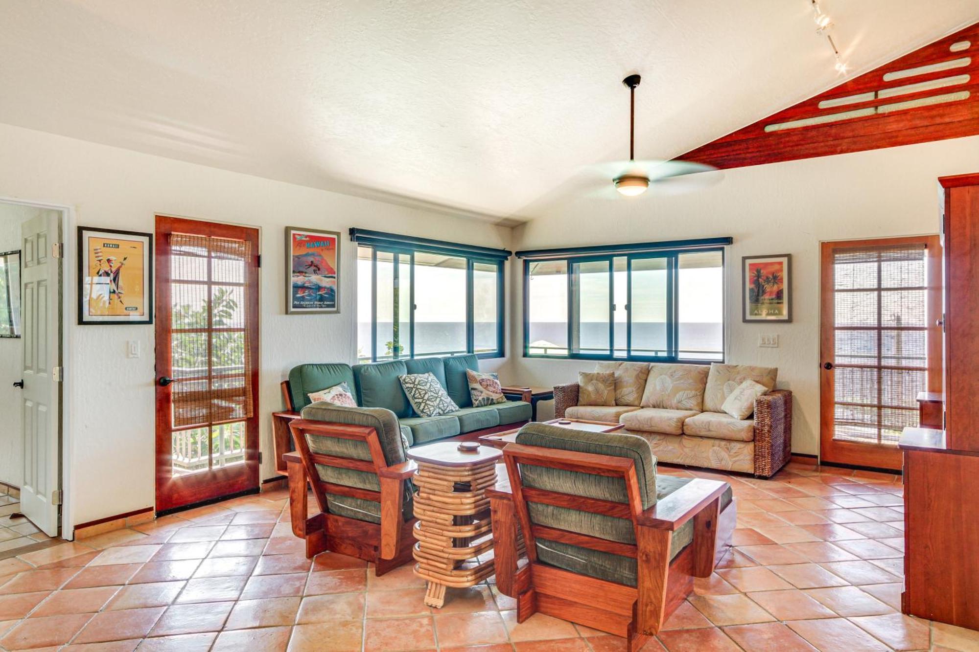 Ocean-View Bungalow Walk To Pebbles Beach! Hookena المظهر الخارجي الصورة